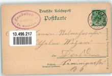 04749 O7301 Görlitz b Döbeln 1899 Gebrauchsspuren Gasthaus Landeskrone Neandertaler Körner-Denkmal Lithographie