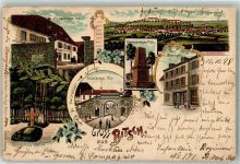 57230 Bitche 1898 - Gasthaus Friedenberger Hof Hotel Bournique Denkmal Preussenstein Bayerndenkmal 1870-71