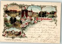 48565 W4430 Burgsteinfurt Lithographie Marktplatz Kaiserdenkmal Springbrunnen Rathaus Schloß
