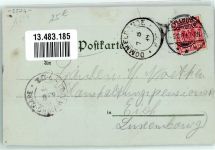 54655 W5524 Kyllburg 1899 Lithographie / Mondschein Schloss Mallberg