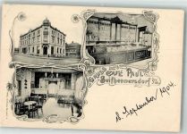 02782 O8812 Seifhennersdorf 1905 Gebrauchsspuren Cafe Paul Kuchentheke Gastraum Foto AK