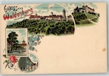 74638 W7112 Waldenburg , Württ Lithographie Linde Schloss Pfarrhaus Ottmar Zieher