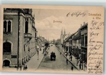 39218 O3300 Schönebeck Elbe 1906 - Breiteweg St. Jakobi-Kirche Kutsche