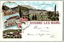01220 Divonne-les-Bains 1900 Lithographie Hotel de la Truite