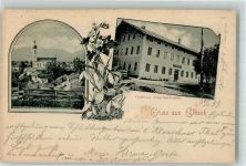 83730 W8165 Elbach , Kr Miesbach 1899 - Pfarrkirche St. Andreas Gasthaus Schnitzenbaumer