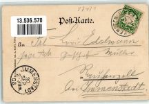 87471 W8968 Durach , Allgäu 1908 Gebrauchsspuren Mondschein Eisenbahn Feldweg Bauer bei der Arbeit Lithographie