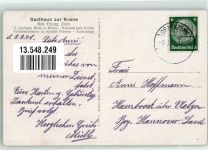 91619 W8802 Obernzenn Gebrauchsspuren Gasthaus zur Krone Foto AK