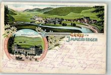 78194 W7717 Immendingen 1905 Lithographie Bahnhof Gasthaus Ambs