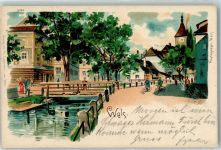 4600 Wels 1900 Lithographie Fahrrad