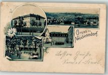 99192 O5103 Neudietendorf 1914 Lithographie Mädchen-Pensionat Schwestern Haus