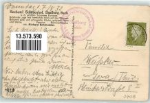 07929 O6555 Saalburg , Saale Foto AK Seehotel Schützenhof Hotelstempel