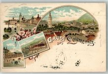 Litomerice Leitmeritz 1898 Lithographie
