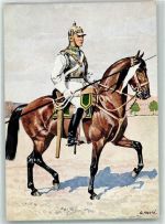 Uniform Kürassier Regiment Nr. 8 Merte, O. Künstlerkarte