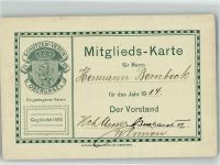 W6370 Oberursel Taunus Ephemera Mitgliedskarte 1914 Schützenverein KEINE AK