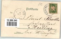 82347 W8139 Bernried , Starnberger See Lithographie Leoni Tutzing Schloss Berg Roseninsel im Starnberger See