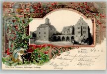 37269 W3440 Eschwege 1902 Prägedruck Landgrafenschloss Mauerblick