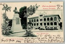 1900 Gebrauchsspuren Daressalaam Kaiser Wilhelm Denkmal , Bezirksamt Verlag Vincenti Nr. 30