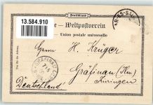 1900 Gebrauchsspuren Daressalaam Kaiser Wilhelm Denkmal , Bezirksamt Verlag Vincenti Nr. 30