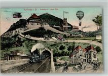 W7500 Karlsruhe , Baden Lauterberg im Jahre 2000 , Ballon Seilbahn Eisenbahn Zukunft 1908 BOAKC
