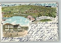 67821 W6762 Oberndorf , Pfalz 1905 BOAKC Lithographie Dorfstrasse Eisenbahn