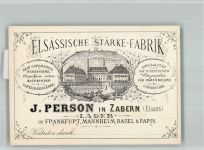 67700 Saverne Zabern 1880 BOAKC Elsässische Stärke Fabrik keine AK Lithographie