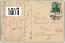42489 W5603 Wülfrath 1916 - Post Kriegerdenkmal Radfahrer Strassenbahn