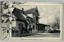 25551 W2214 Lockstedt , Holst 1915 Passepartout Gasthaus Oesau Kutsche Feldpostkarte