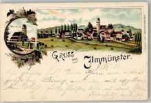 85304 W8069 Ilmmünster 1901 Lithographie Pfarrkirche