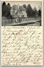 82131 W8035 Gauting 1910 Foto AK Villa vor dem Wald Villenkolonie Ort handschriftlich