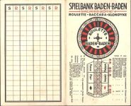 W7570 Baden-Baden mit Werbung 4711 Casino KEINE AK