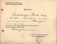 W6740 Landau in der Pfalz Entlassungsausweis von 1878 Militär KEINE AK