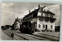 79539 W7850 Stetten Foto AK Zollamt Lörrach-Stetten Strassenbahn - Haltestelle