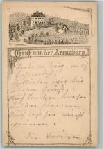 W3262 Arensburg , Schloß Lithographie Vorläufer 1891 BOAKC