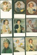 Lot mit 30 AK einige mehrfach Kinder Portraits Max, Corneille Posten 21 bis 100 AK
