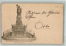 W6220 Rüdesheim am Rhein Niederwald Denkmal Privatganzsache Vorläufer 1883 BOAKC