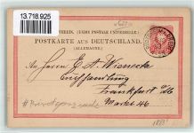 W6220 Rüdesheim am Rhein Niederwald Denkmal Privatganzsache Vorläufer 1883 BOAKC