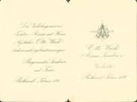 79235 W7818 Oberrotweil 1897 KEINE AK Verlobungsanzeige Klappkarte Bürgermeister Landerer Rothweil