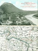 01824 O8305 Königstein , Sächs Schweiz Klapp AK Hotel Blauer Stern