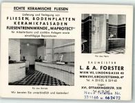 Wien 7. Bezirk, Neubau Echte Keramische Fliesen Baumeister L und A.Forster Geschäftskorrespondenz Innenarchitektur KEINE AK