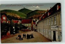 64673 W6144 Zwingenberg , Bergstr 1916 - Löwenplatz mit Melibokusblick Hotel zum Löwen