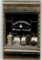 Pariser Kunststopferei Einwebungen Handarbeit Foto AK