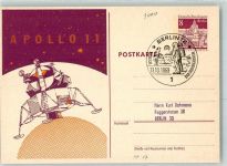 W1000 Reinickendorf Apollo 11 Sonderstempel Besuch der Mondfahrer 13. Oktober 1969 Privatganzsache