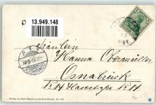 Nr. 104 Kammerwagen auf AK Hess. Tracht, Mandt 1907 Gebrauchsspuren
