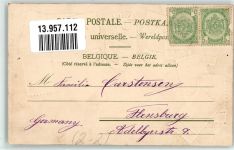 Ottmar Zieher Briefmarkenabbildung Wappen Motiv Belgien Prägedruck