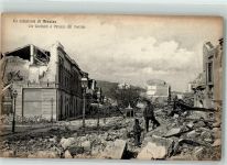 98100 Messina - la Catastrofe Via Garibaldi e Palazzo del Prefetto