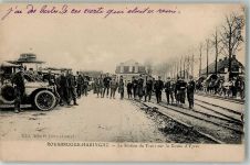 Bruges Brügge 1922 Foto AK Uniform Auto Bahnhof Rousbrugge-Haringhe