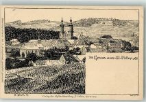 W7811 St. Peter , Schwarzw Gruss vom Schwarzwald Verlag Velten Nr. 8 Daur, H. 1897 Lithographie / Künstlerkarte