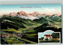 83313 W8227 Bad Adelholzen , Kr Traunstein, Oberbay Künstlerkarte Vogelschau Eug.Felle Isny