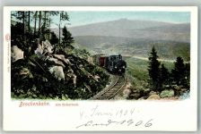 O3700 Wernigerode Brockenbahn am Eckerloch Verlag Louis Glaser 7458 Harzbahn 1904