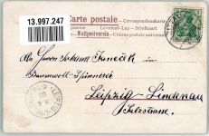 Karren mit gr. Ostereier Kinder Ostern Ziege Lithographie / Künstlerkarte